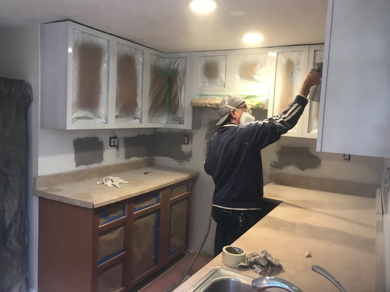 Kitchen Cabinet Painting - During