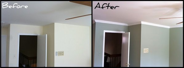 New Crown Molding and Painting house in Melrose, MA